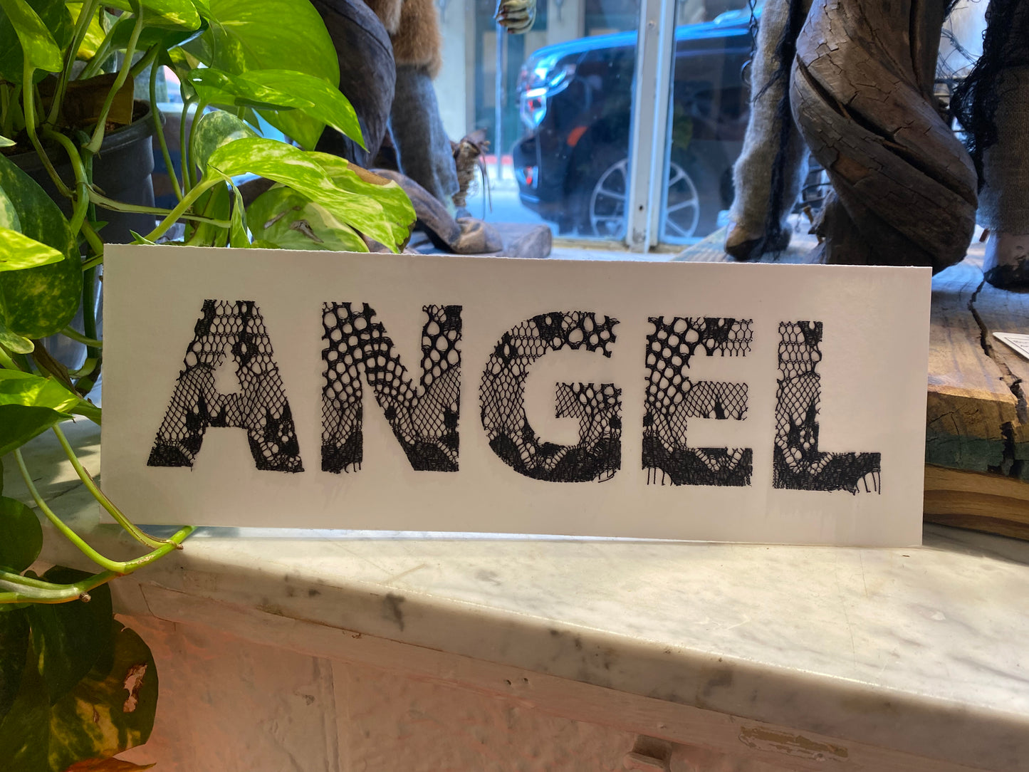 ANGEL - Lace on Matboard
