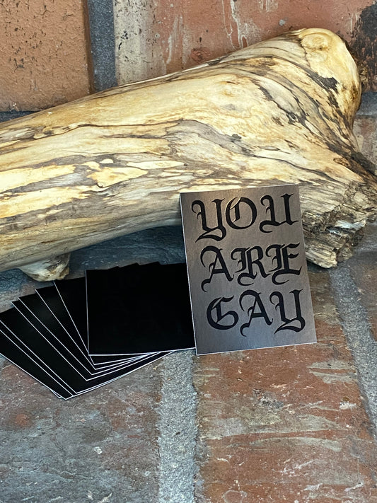 You Are Gay sticker (Black)